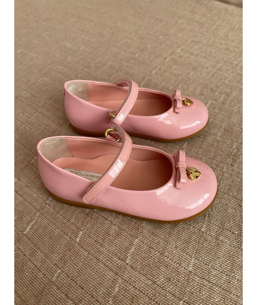 DOLCE&GABBANA Розовые балетки и туфли из лакированной кожи, фото 9