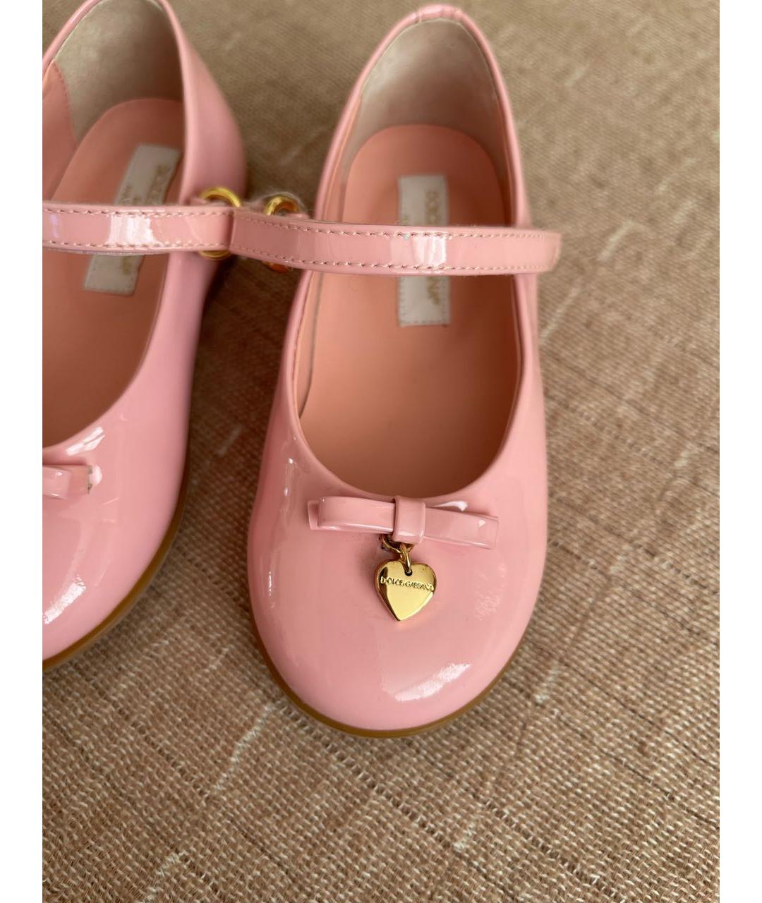 DOLCE&GABBANA Розовые балетки и туфли из лакированной кожи, фото 5