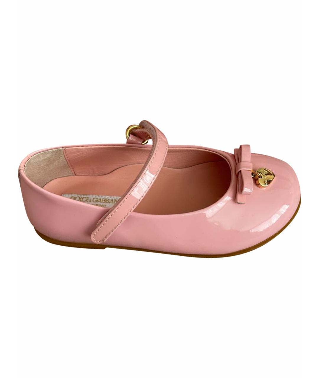 DOLCE&GABBANA Розовые балетки и туфли из лакированной кожи, фото 1
