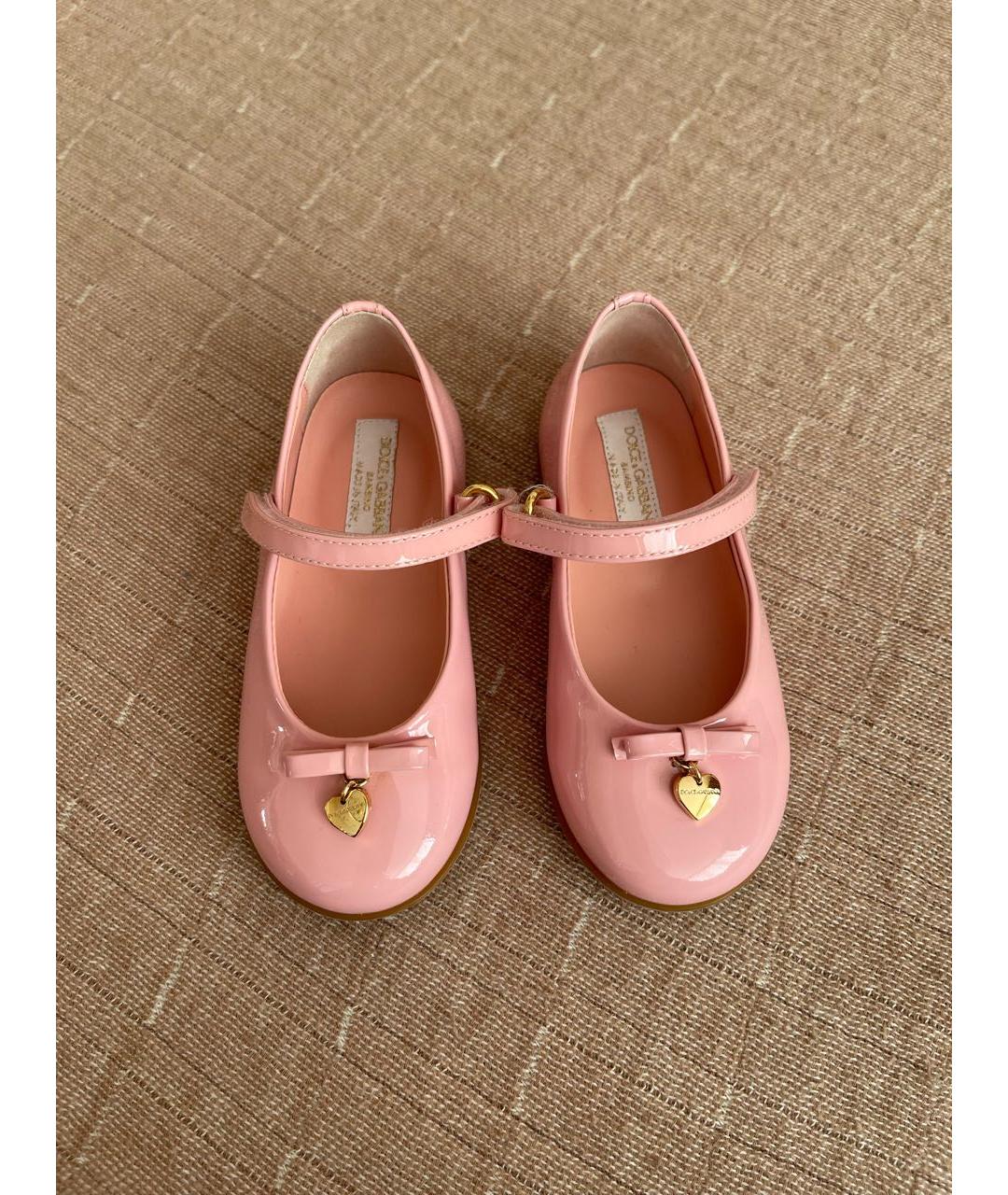 DOLCE&GABBANA Розовые балетки и туфли из лакированной кожи, фото 2