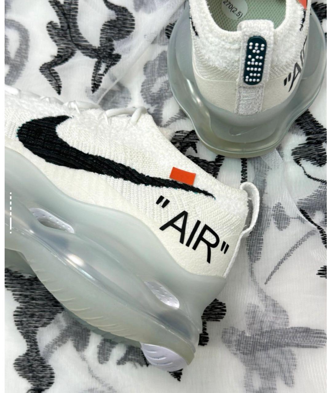NIKE Белые текстильные высокие кроссовки / кеды, фото 5