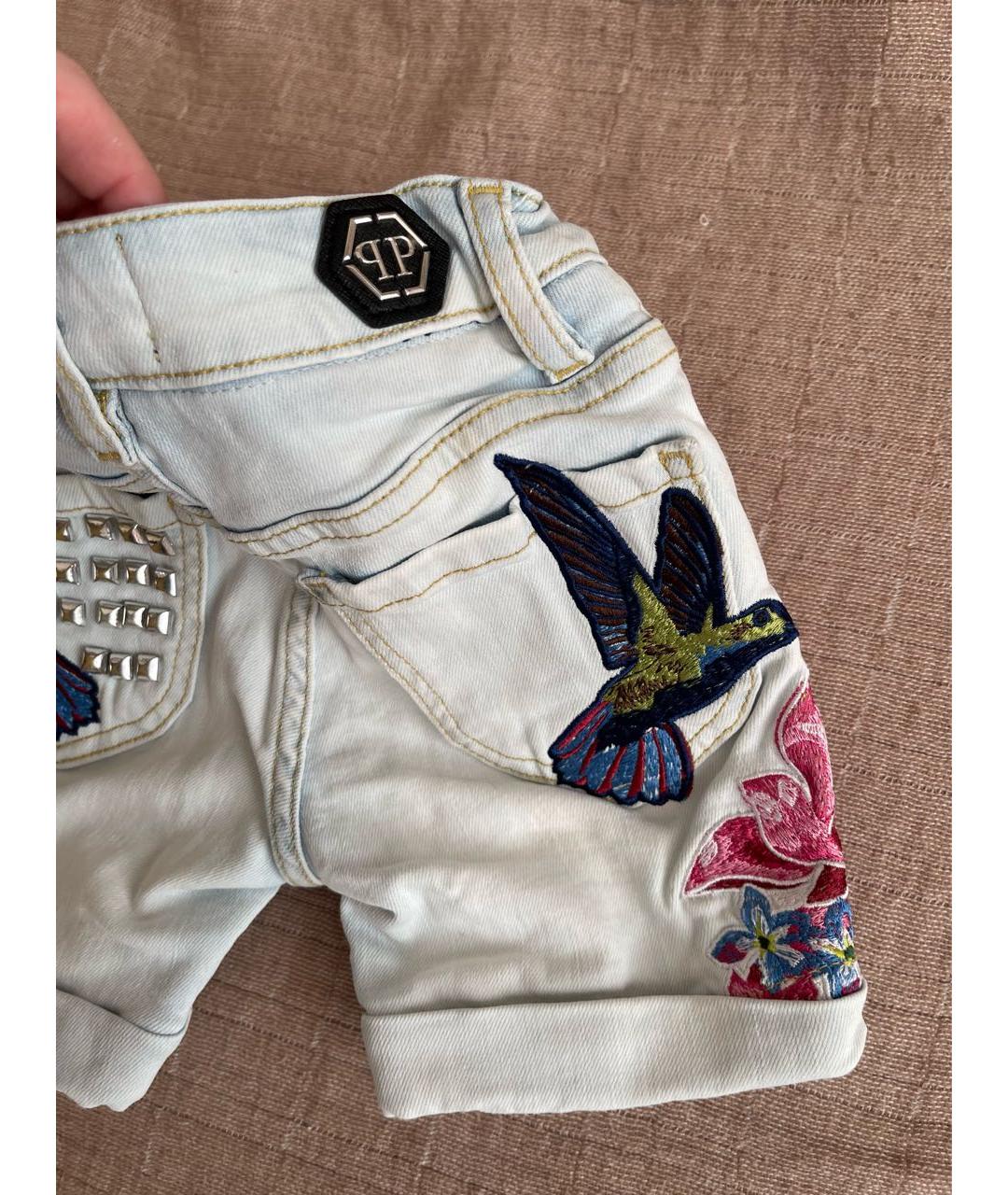 PHILIPP PLEIN Голубые брюки и шорты, фото 7