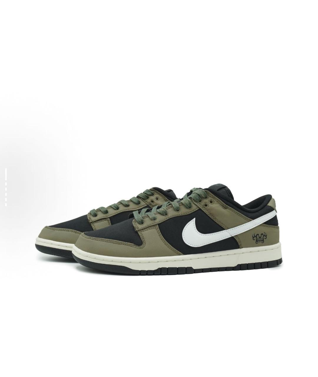 NIKE Хаки текстильные низкие кроссовки / кеды, фото 3