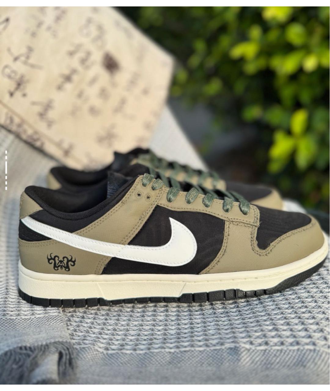 NIKE Хаки текстильные низкие кроссовки / кеды, фото 5