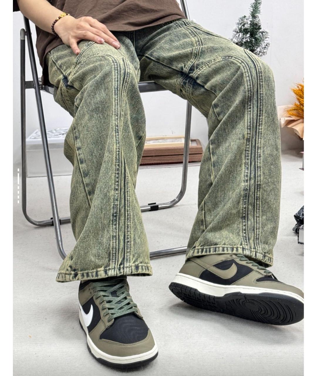 NIKE Хаки текстильные низкие кроссовки / кеды, фото 8