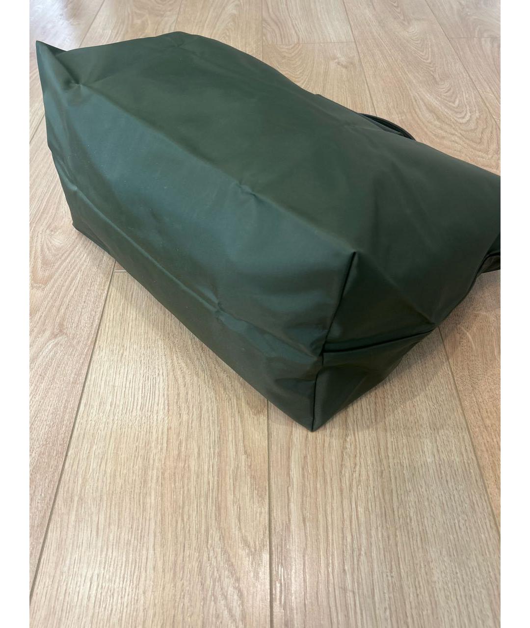 LONGCHAMP Хаки тканевая дорожная/спортивная сумка, фото 4
