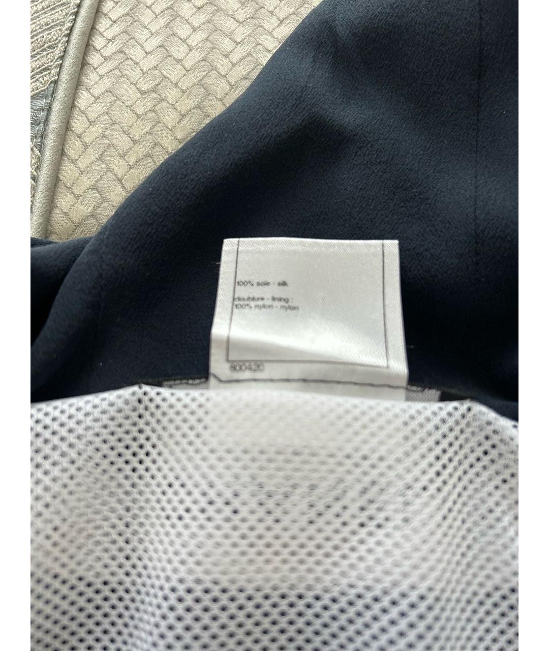 CHANEL Темно-синяя шелковая куртка, фото 7