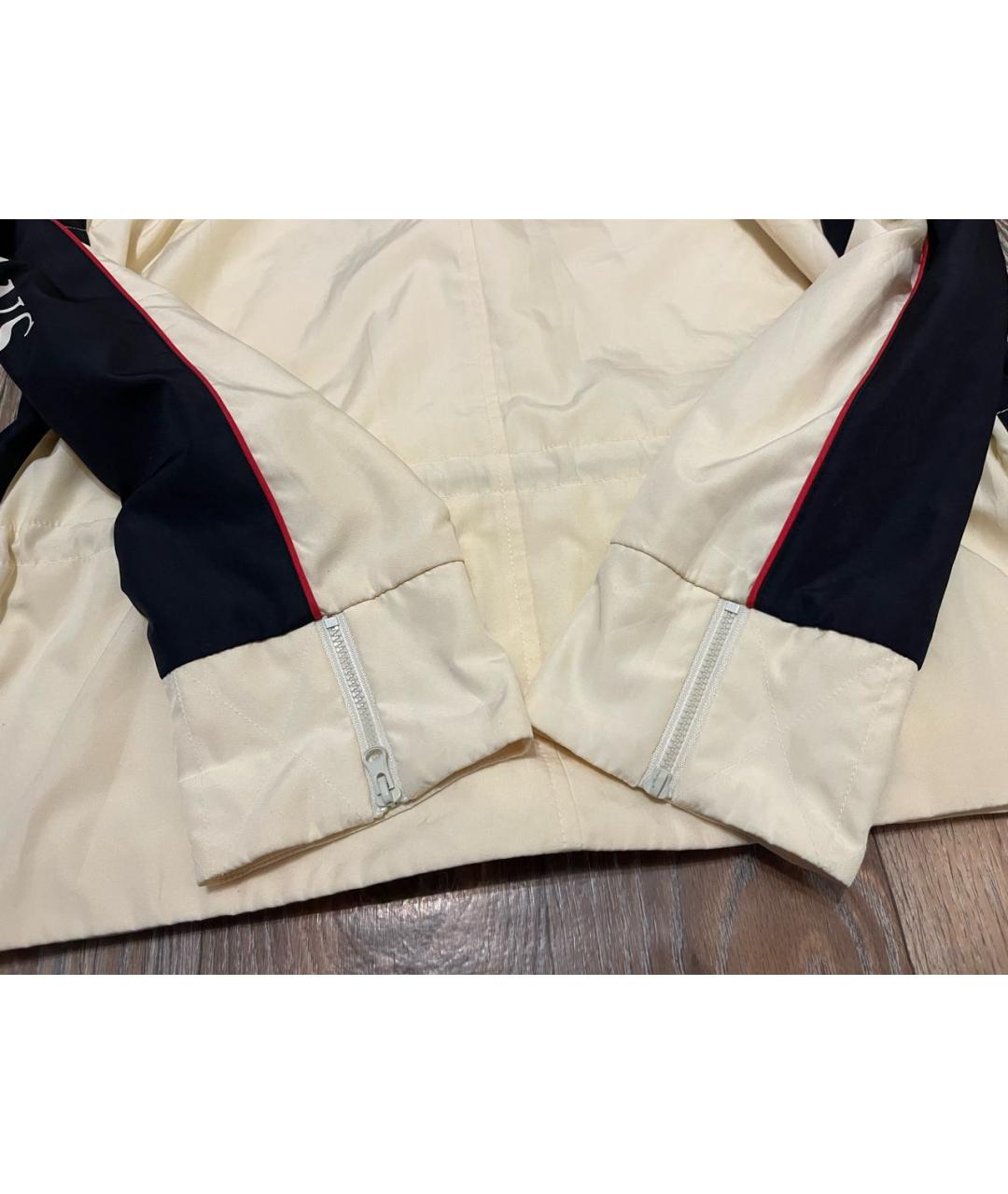 ARMANI JEANS Бежевая полиэстеровая куртка, фото 8