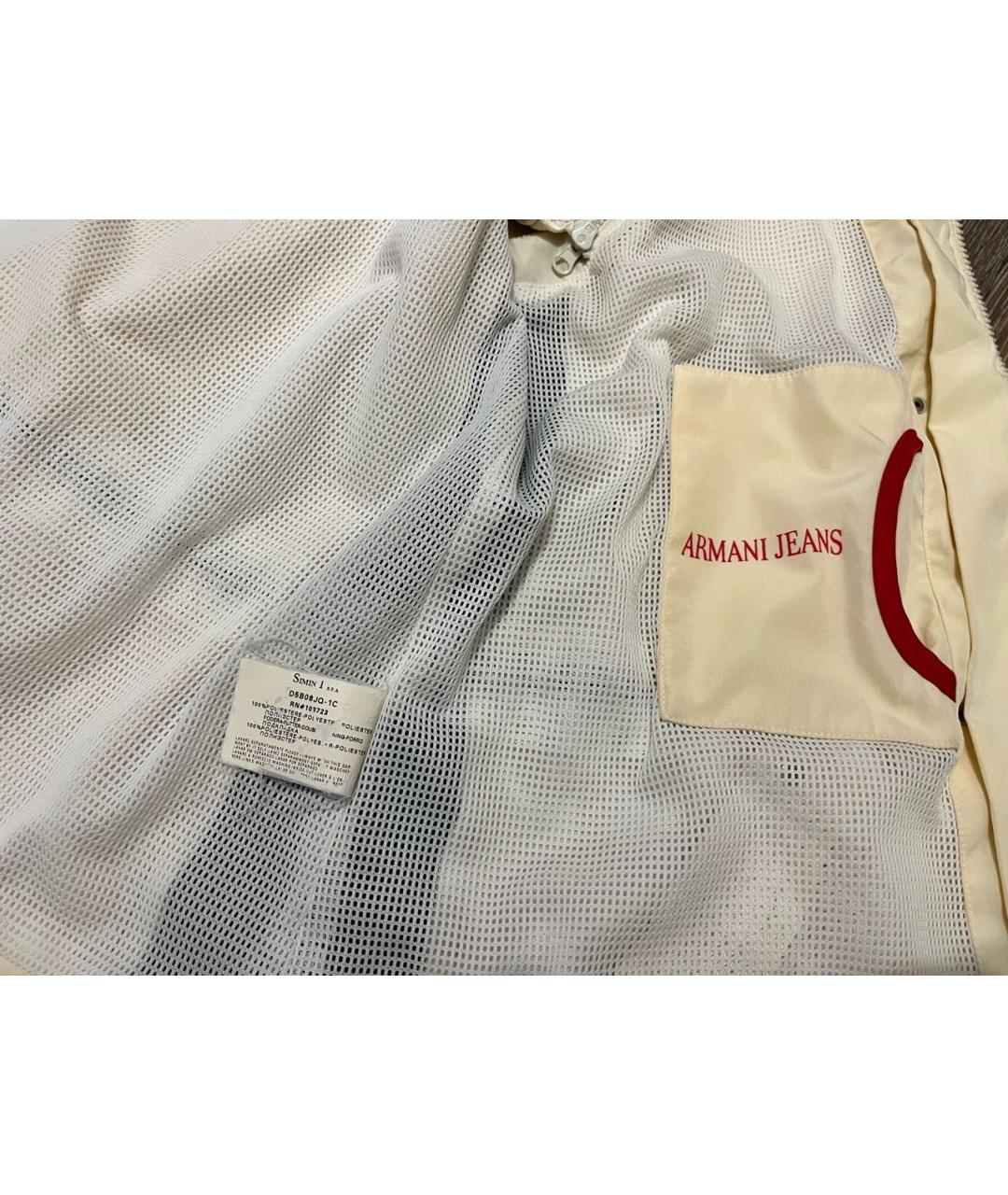 ARMANI JEANS Бежевая полиэстеровая куртка, фото 6