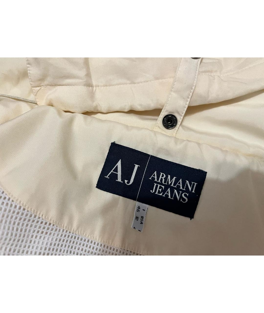 ARMANI JEANS Бежевая полиэстеровая куртка, фото 7