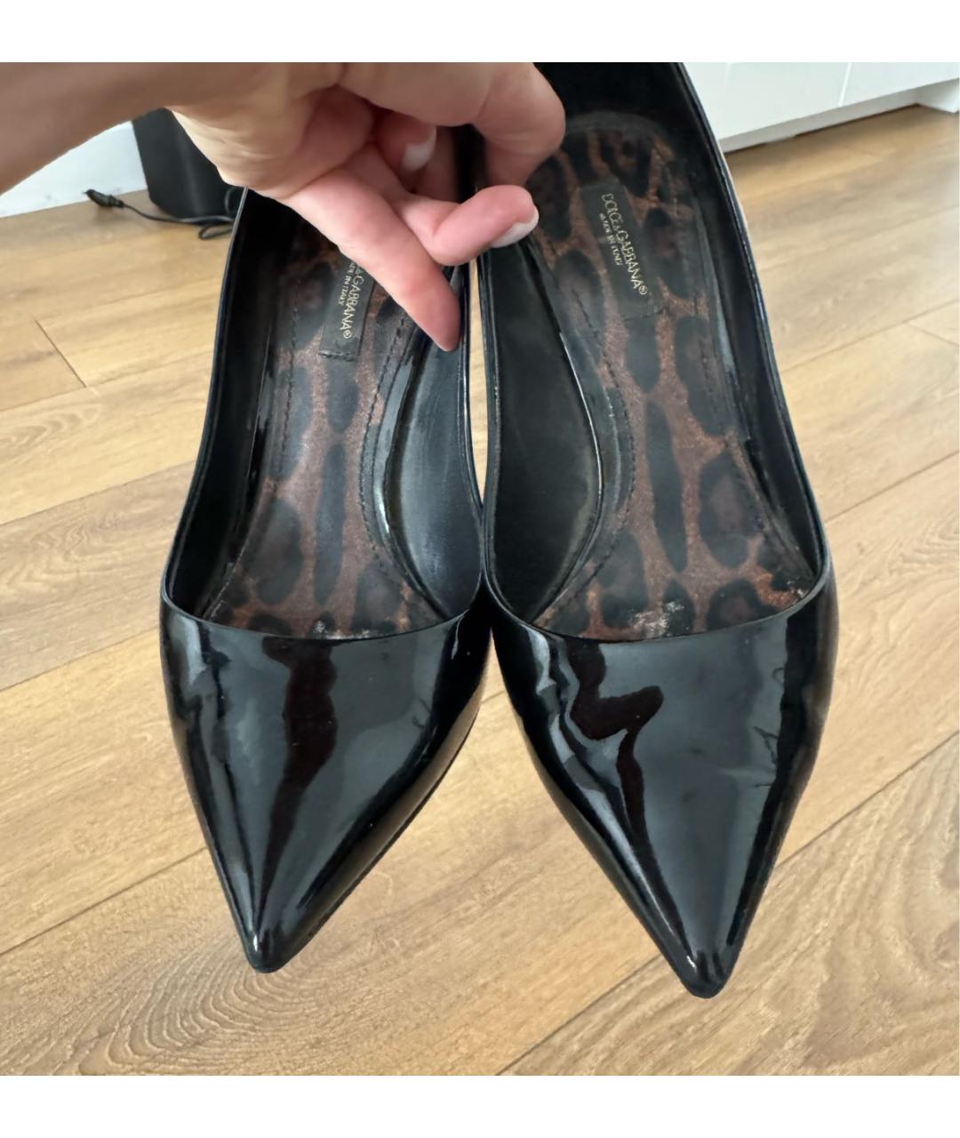 DOLCE&GABBANA Черные туфли из лакированной кожи, фото 8