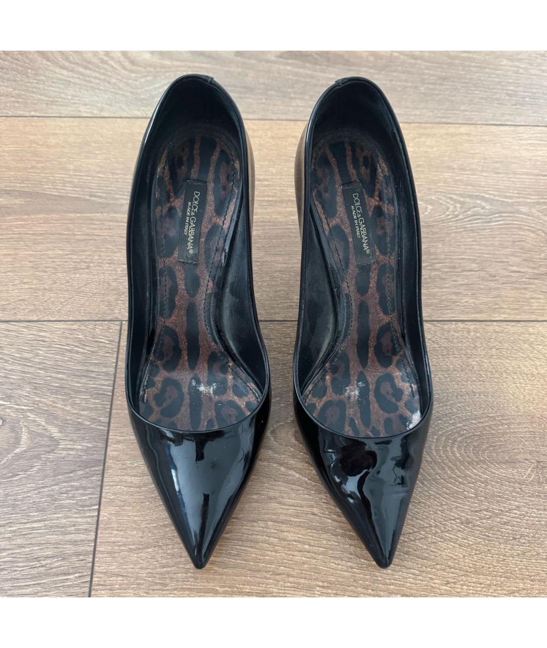 DOLCE&GABBANA Черные туфли из лакированной кожи, фото 2
