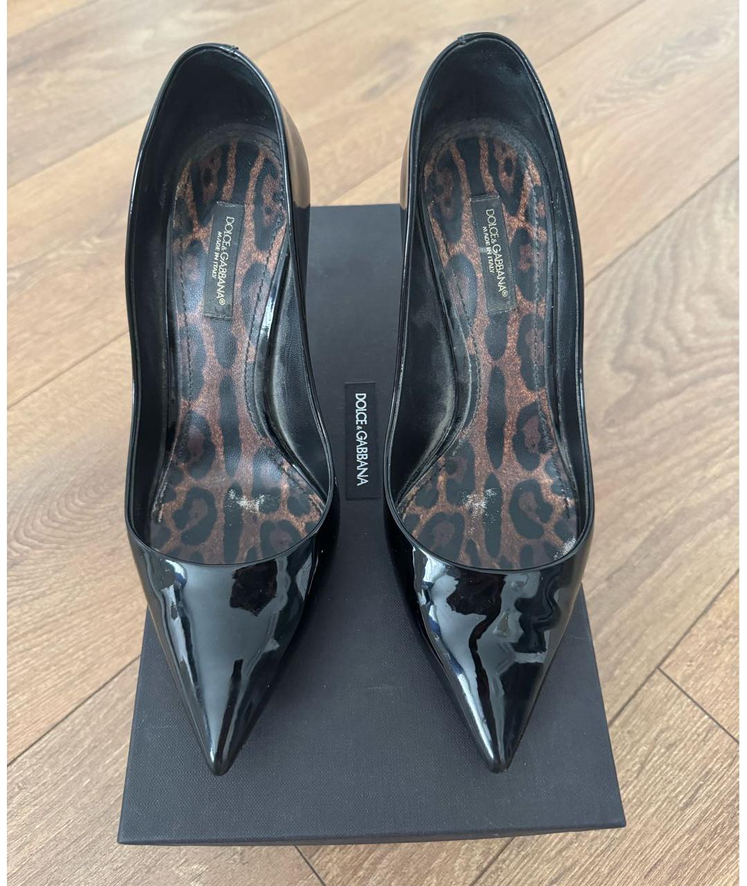 DOLCE&GABBANA Черные туфли из лакированной кожи, фото 3