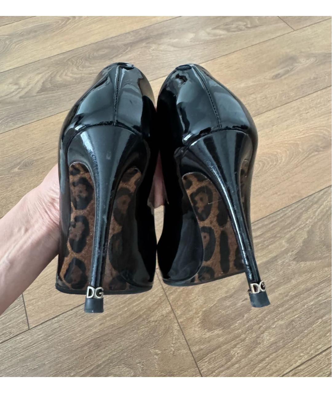 DOLCE&GABBANA Черные туфли из лакированной кожи, фото 5