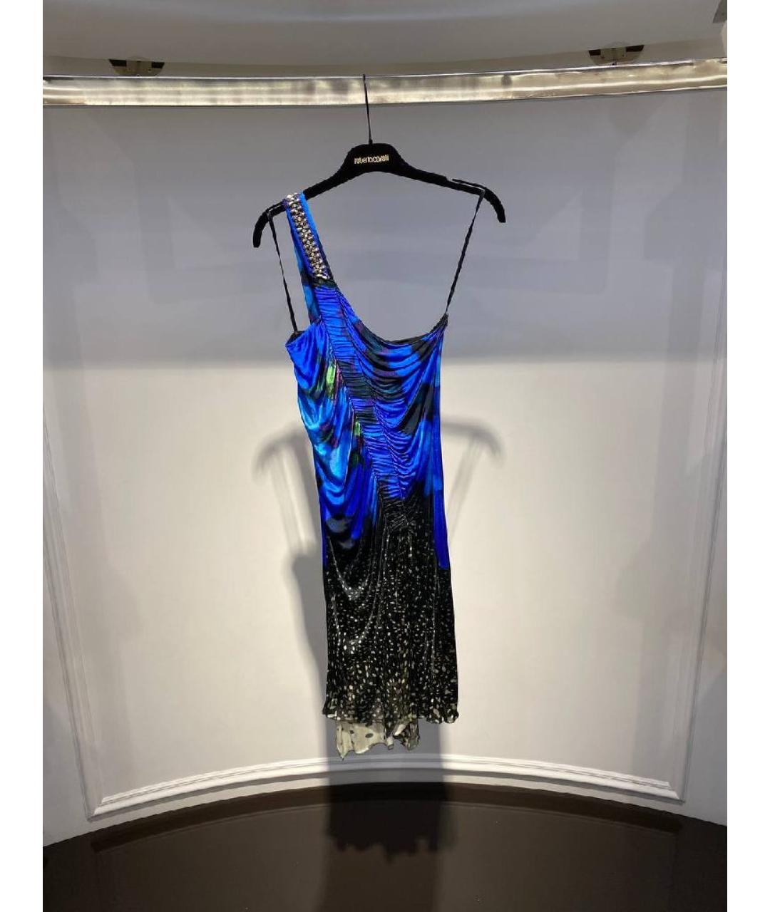ROBERTO CAVALLI Синее платье, фото 3