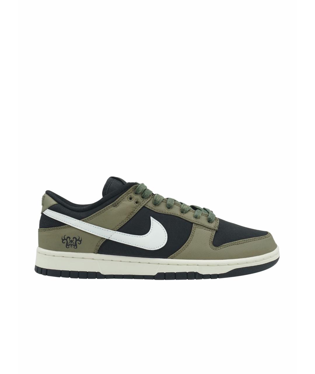 NIKE Хаки текстильные низкие кроссовки / кеды, фото 1