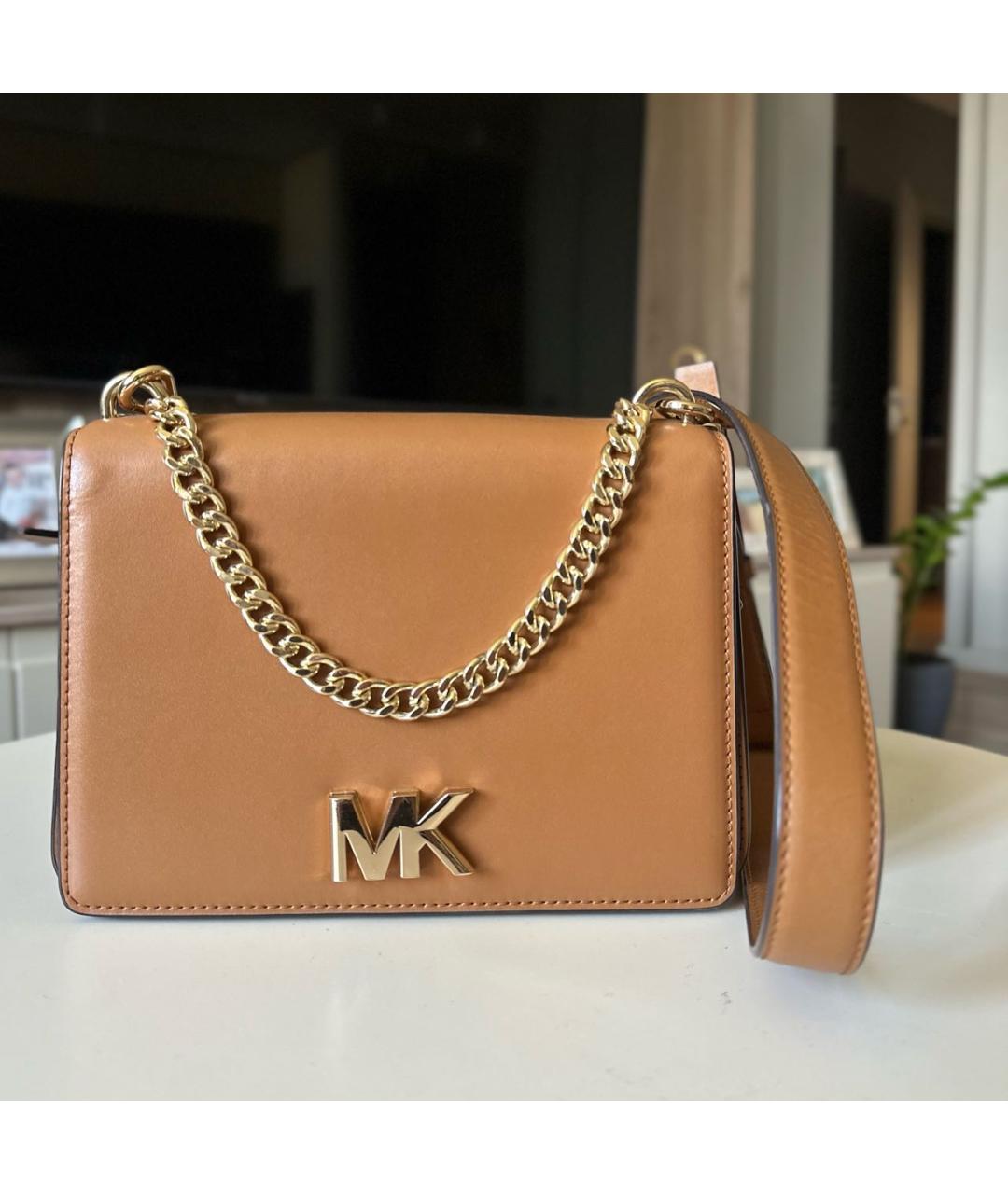 MICHAEL KORS Коричневая кожаная сумка через плечо, фото 5