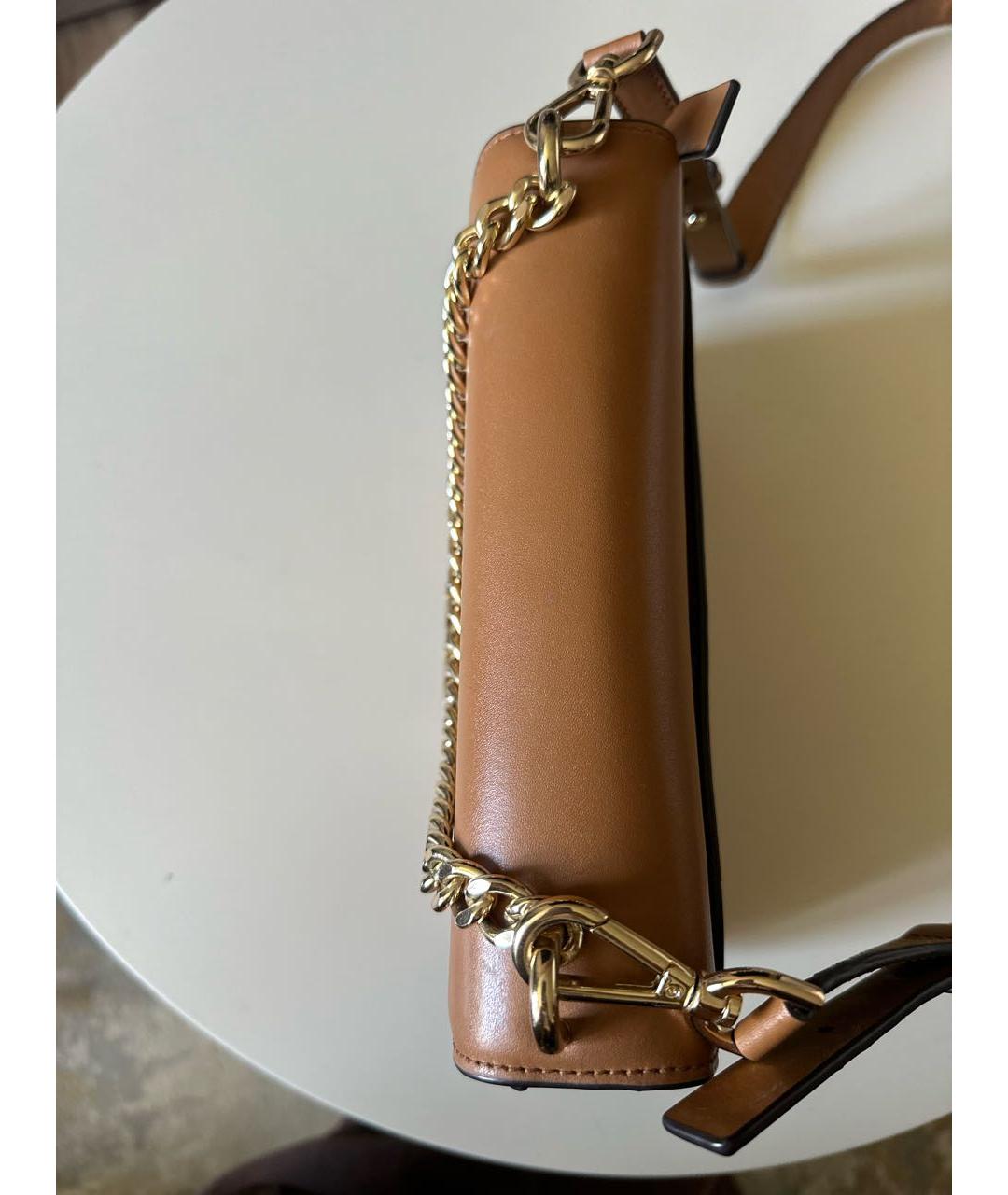 MICHAEL KORS Коричневая кожаная сумка через плечо, фото 4