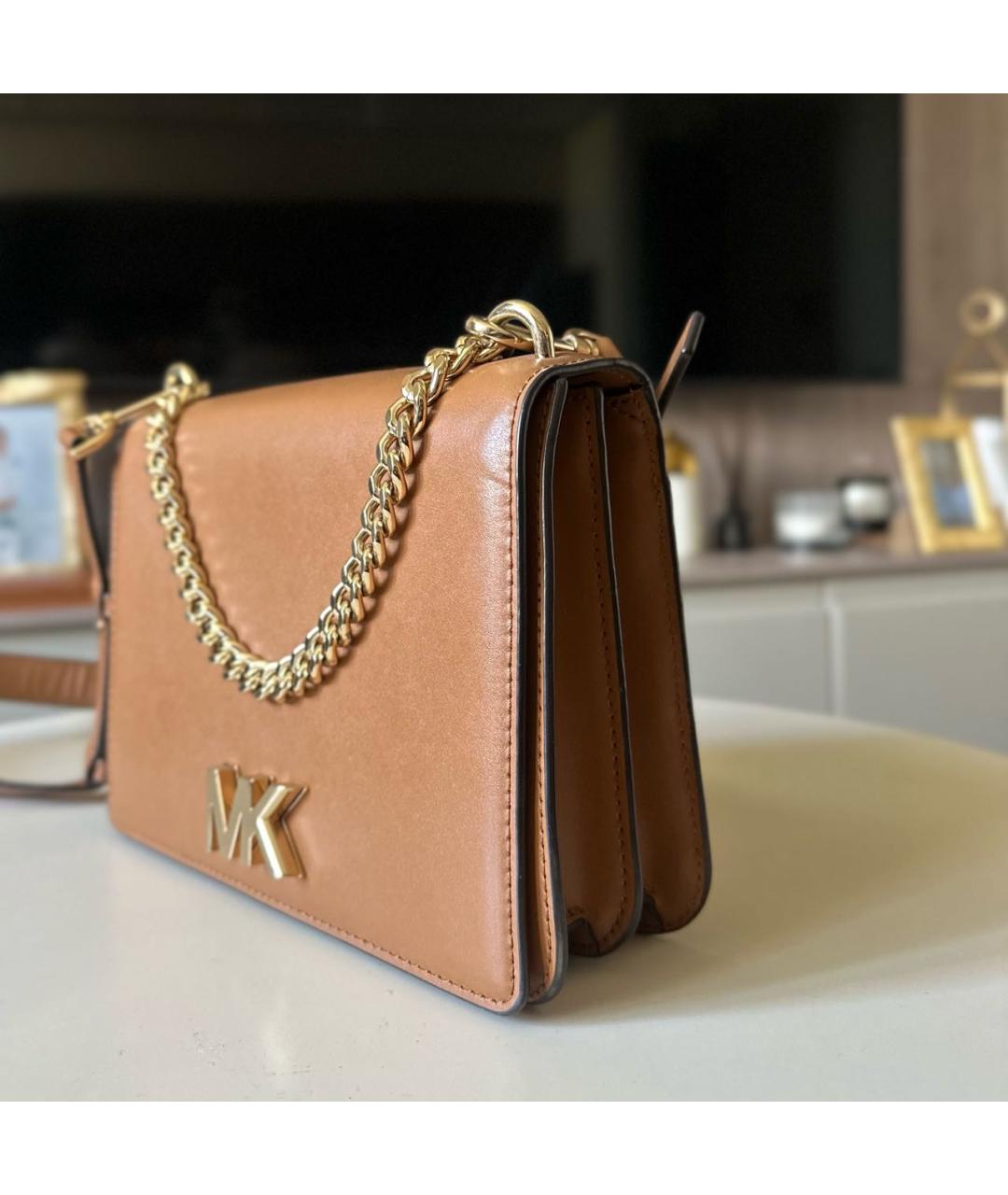 MICHAEL KORS Коричневая кожаная сумка через плечо, фото 2