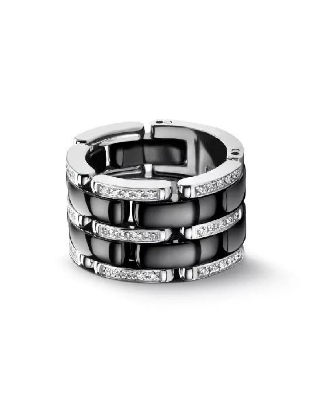 CHANEL Черное кольцо из белого золота, фото 2