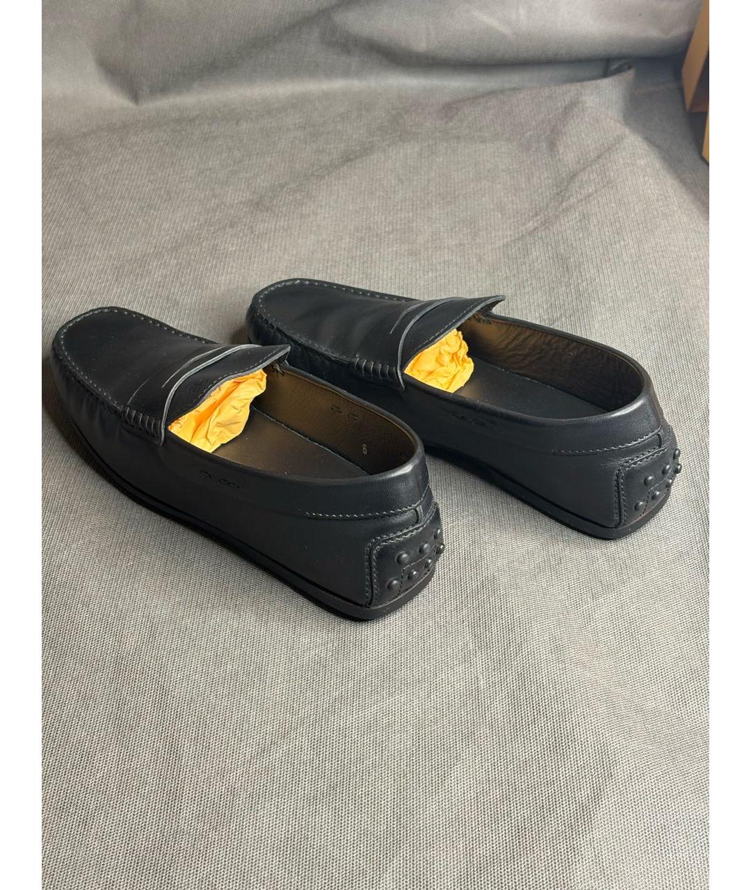 TOD'S Черные кожаные мокасины, фото 3