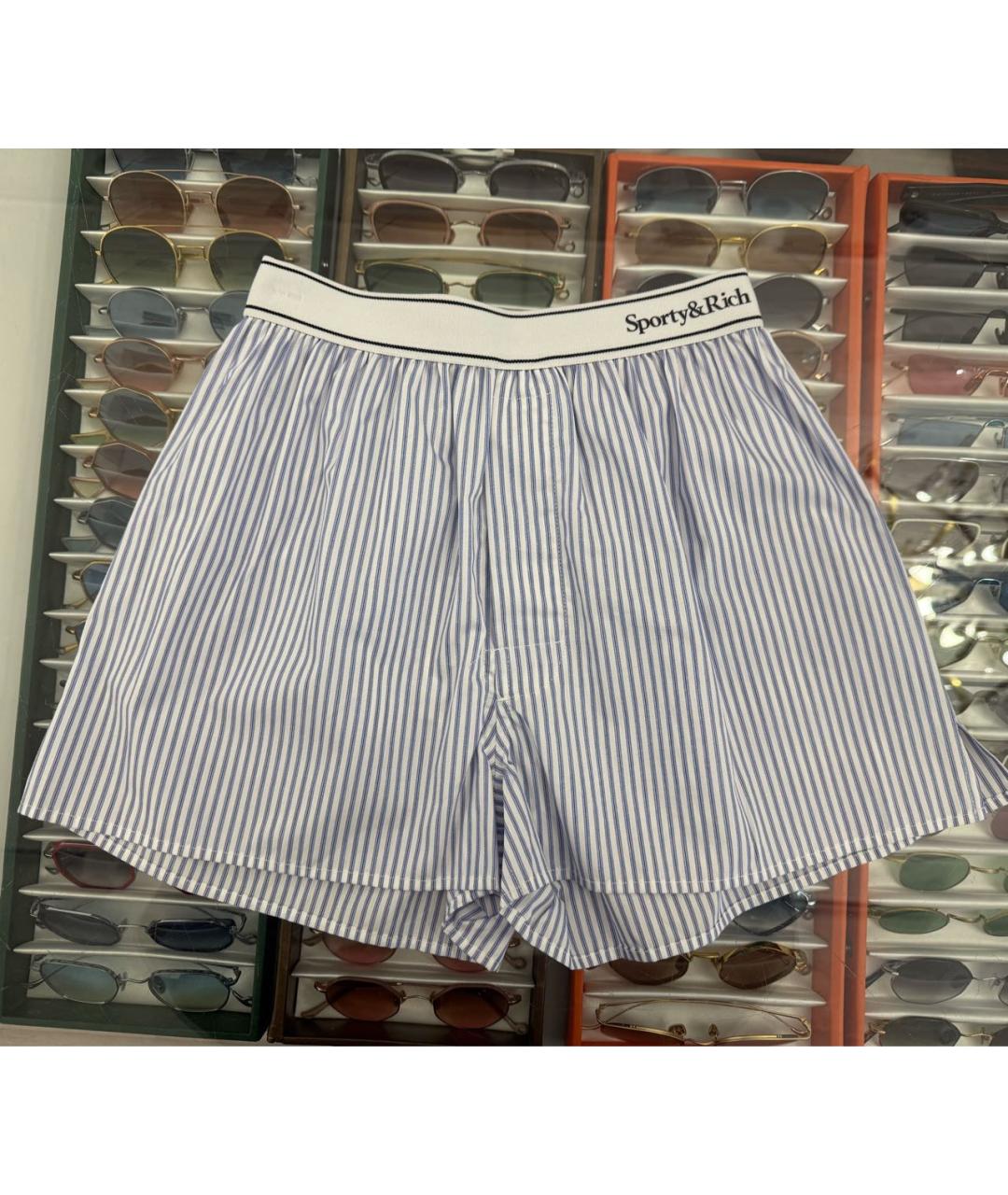 SPORTY AND RICH Голубой хлопковый костюм с брюками, фото 2