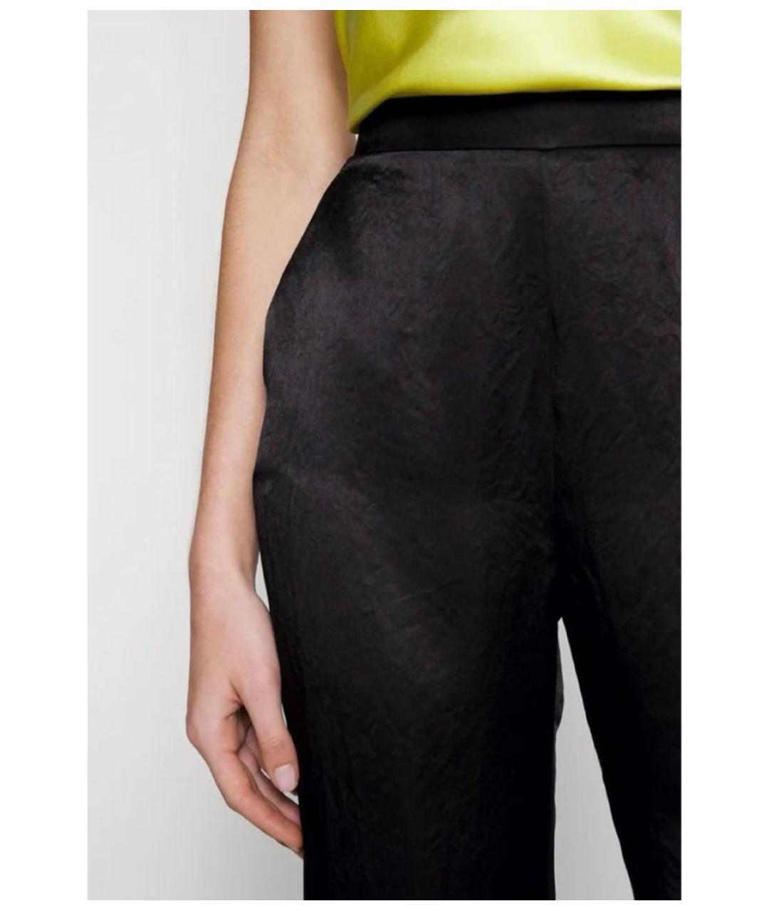 MAX MARA Черные ацетатные прямые брюки, фото 3