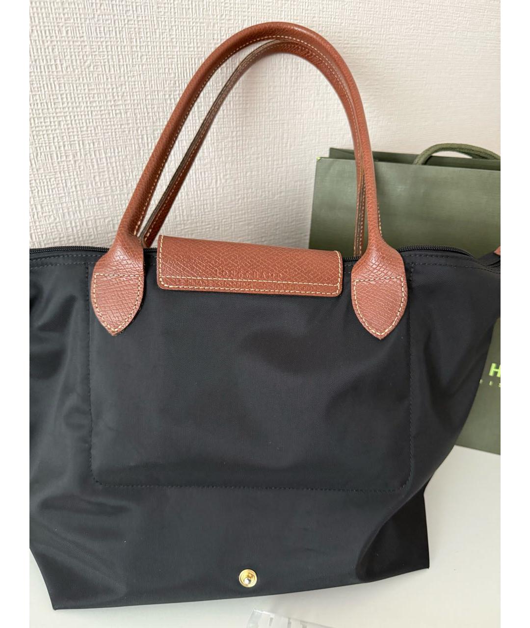 LONGCHAMP Черная сумка тоут, фото 4