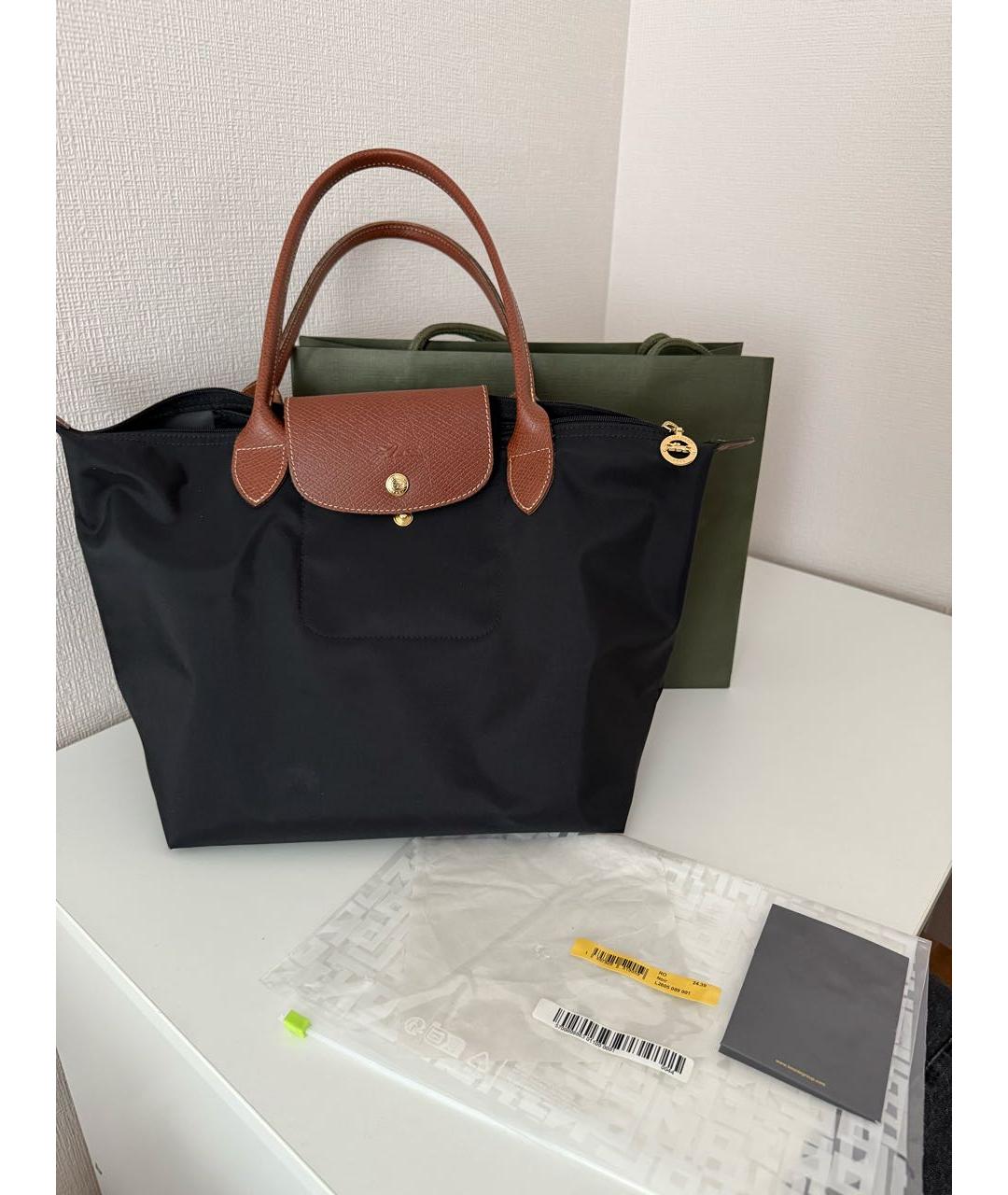 LONGCHAMP Черная сумка тоут, фото 2