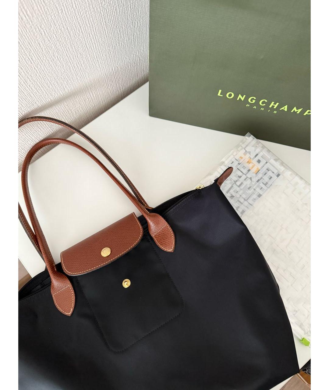 LONGCHAMP Черная сумка тоут, фото 6