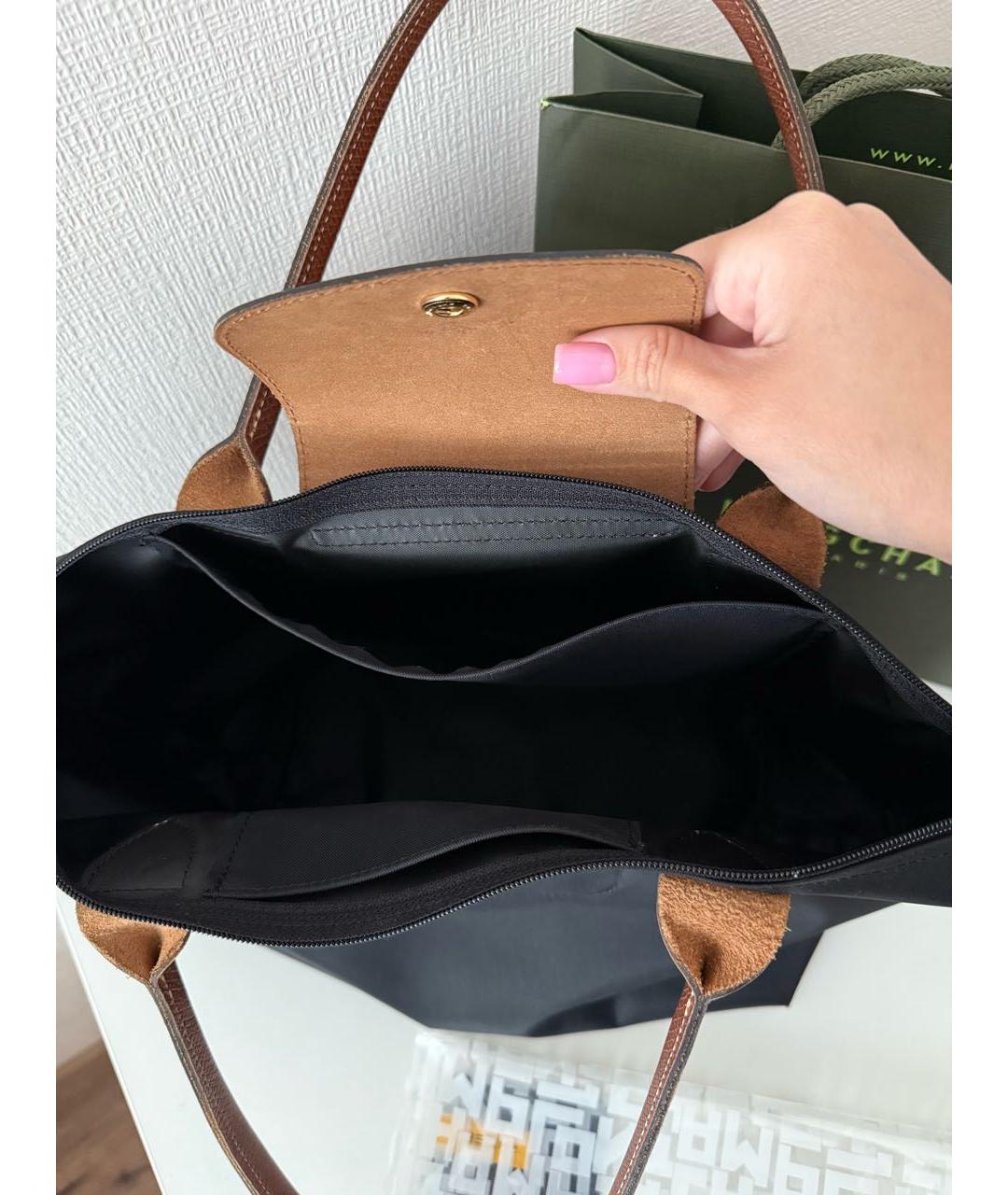 LONGCHAMP Черная сумка тоут, фото 5