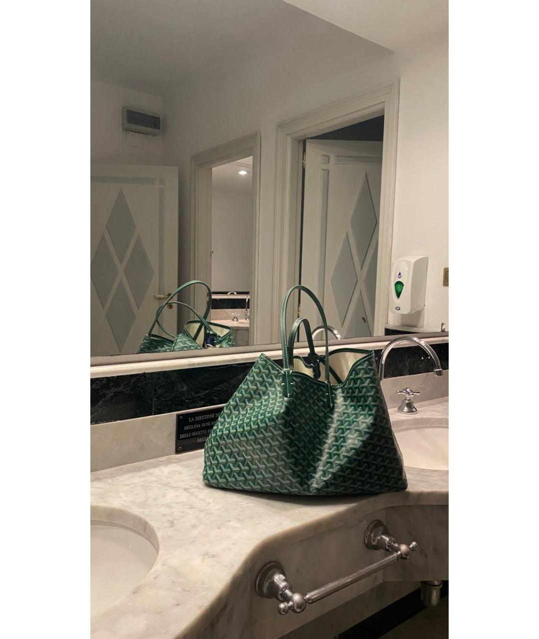 GOYARD Зеленая сумка тоут, фото 2