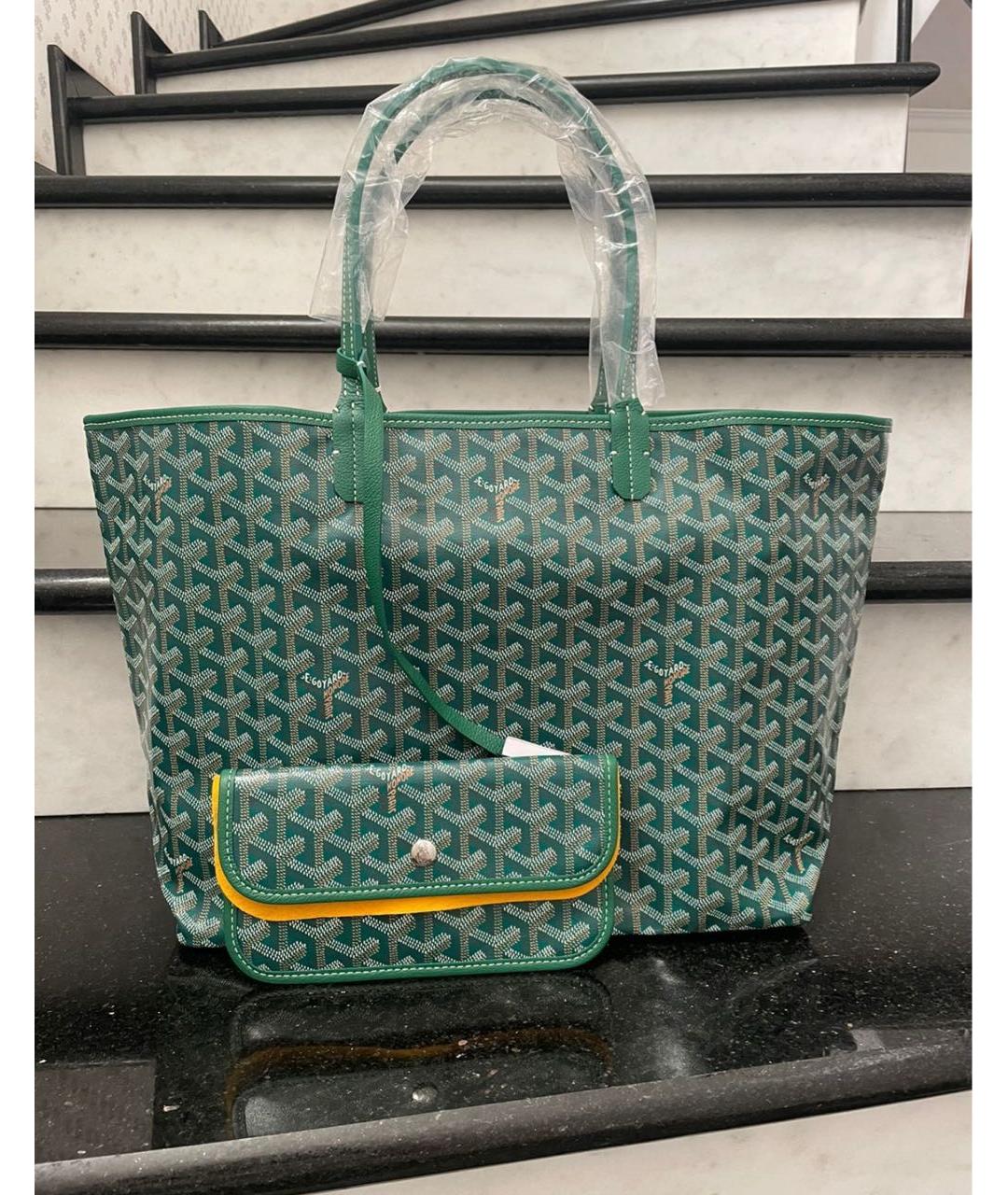 GOYARD Зеленая сумка тоут, фото 3