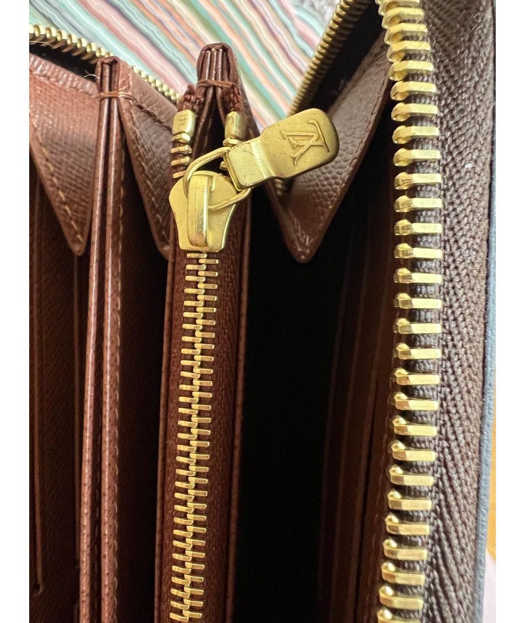 LOUIS VUITTON Коричневый кошелек, фото 7
