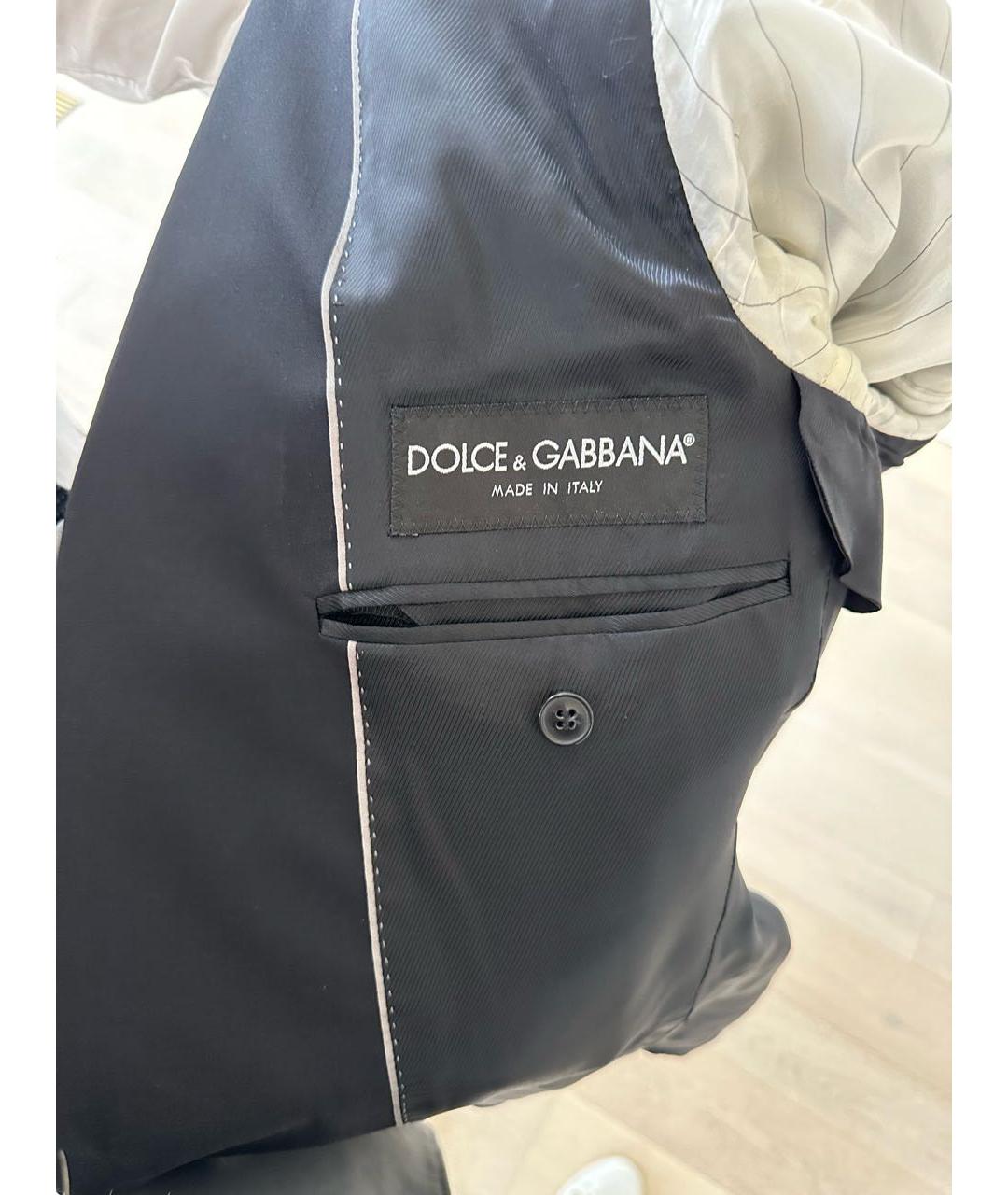 DOLCE&GABBANA Темно-синий классический костюм, фото 4