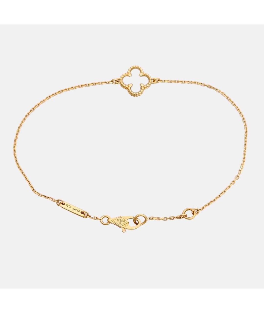 VAN CLEEF & ARPELS Белый браслет из желтого золота, фото 2