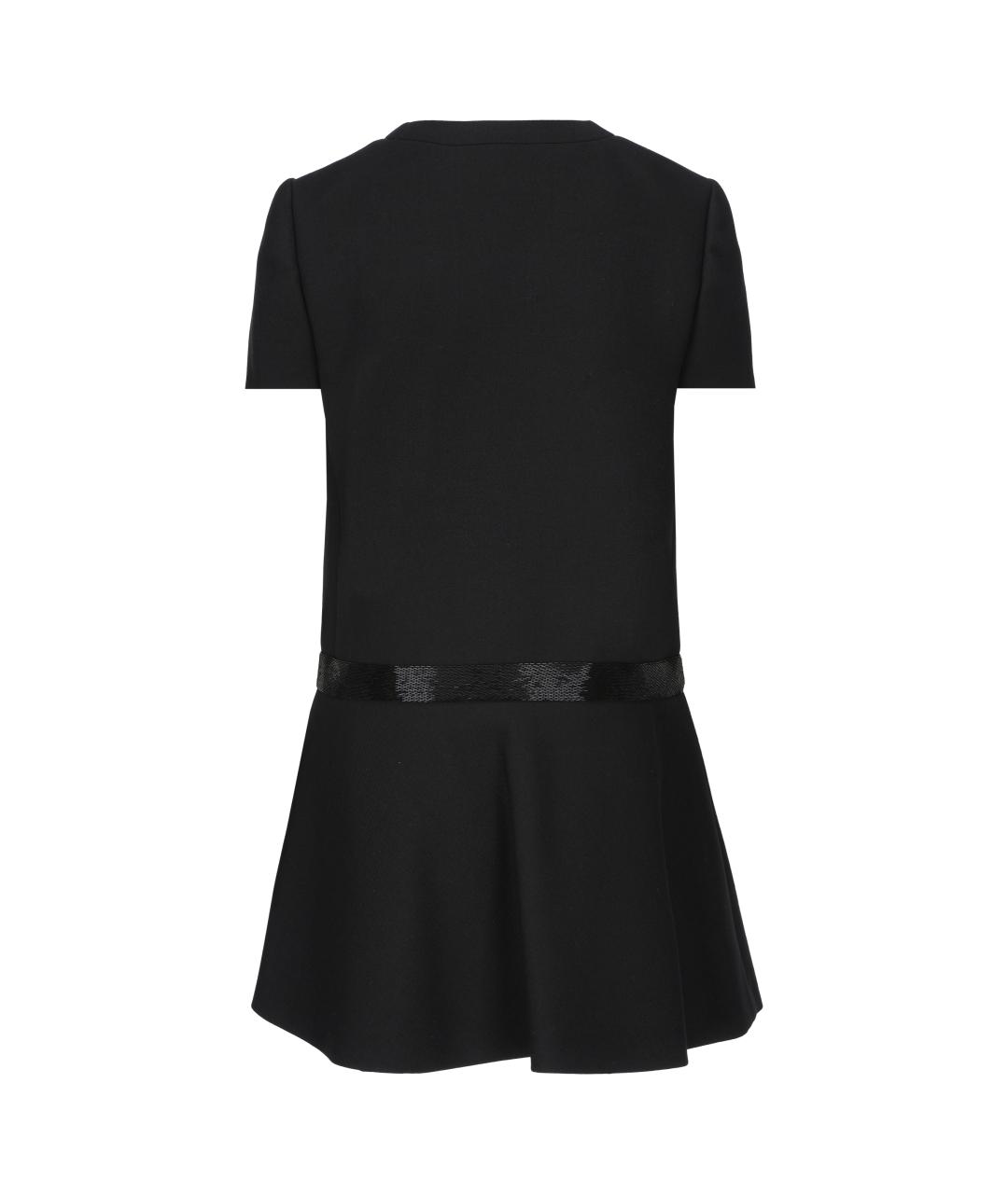 CELINE Черное шерстяное платье, фото 2