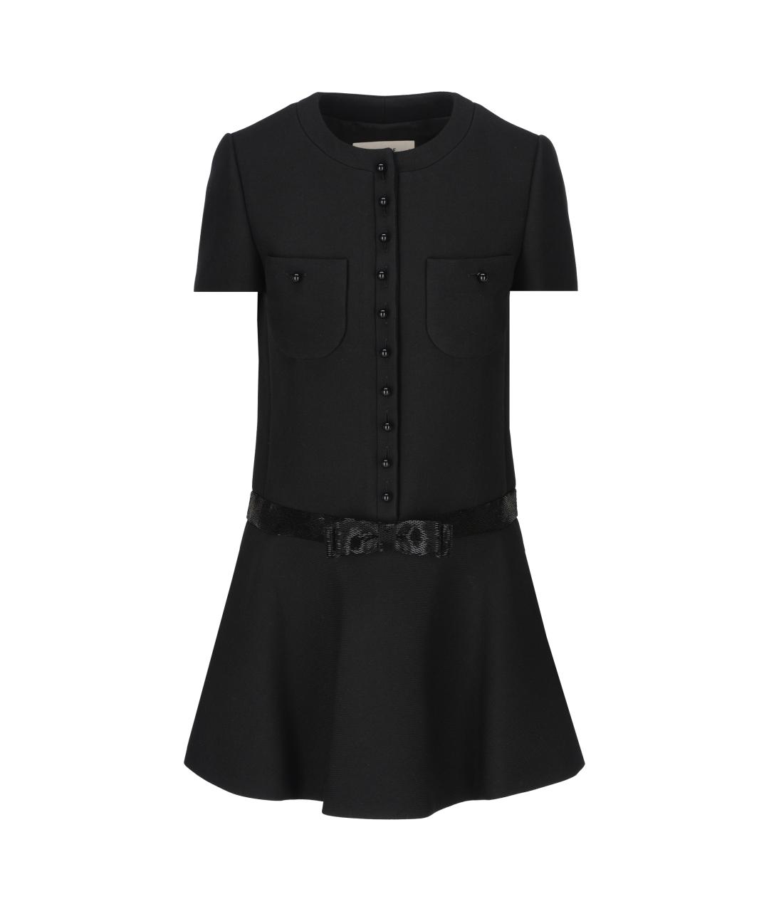 CELINE Черное шерстяное платье, фото 1