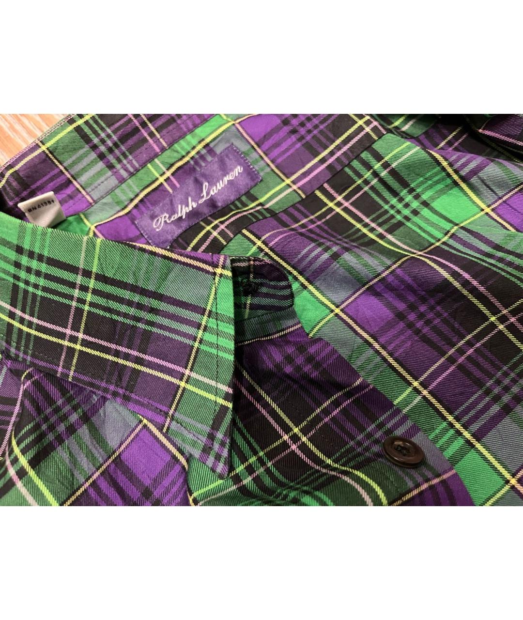 RALPH LAUREN PURPLE LABEL Зеленая хлопковая кэжуал рубашка, фото 7