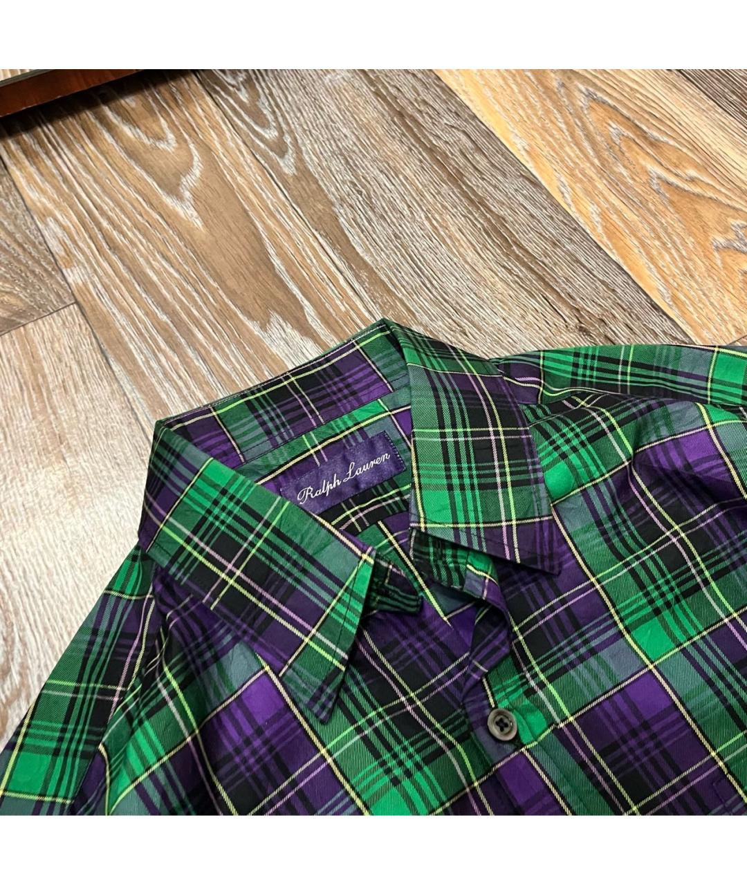 RALPH LAUREN PURPLE LABEL Зеленая хлопковая кэжуал рубашка, фото 2