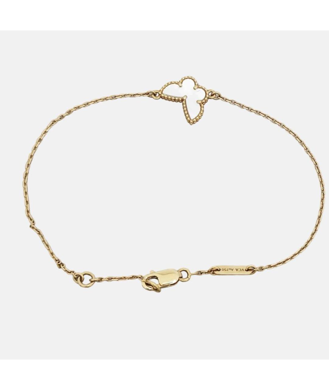 VAN CLEEF & ARPELS Белый браслет из желтого золота, фото 2