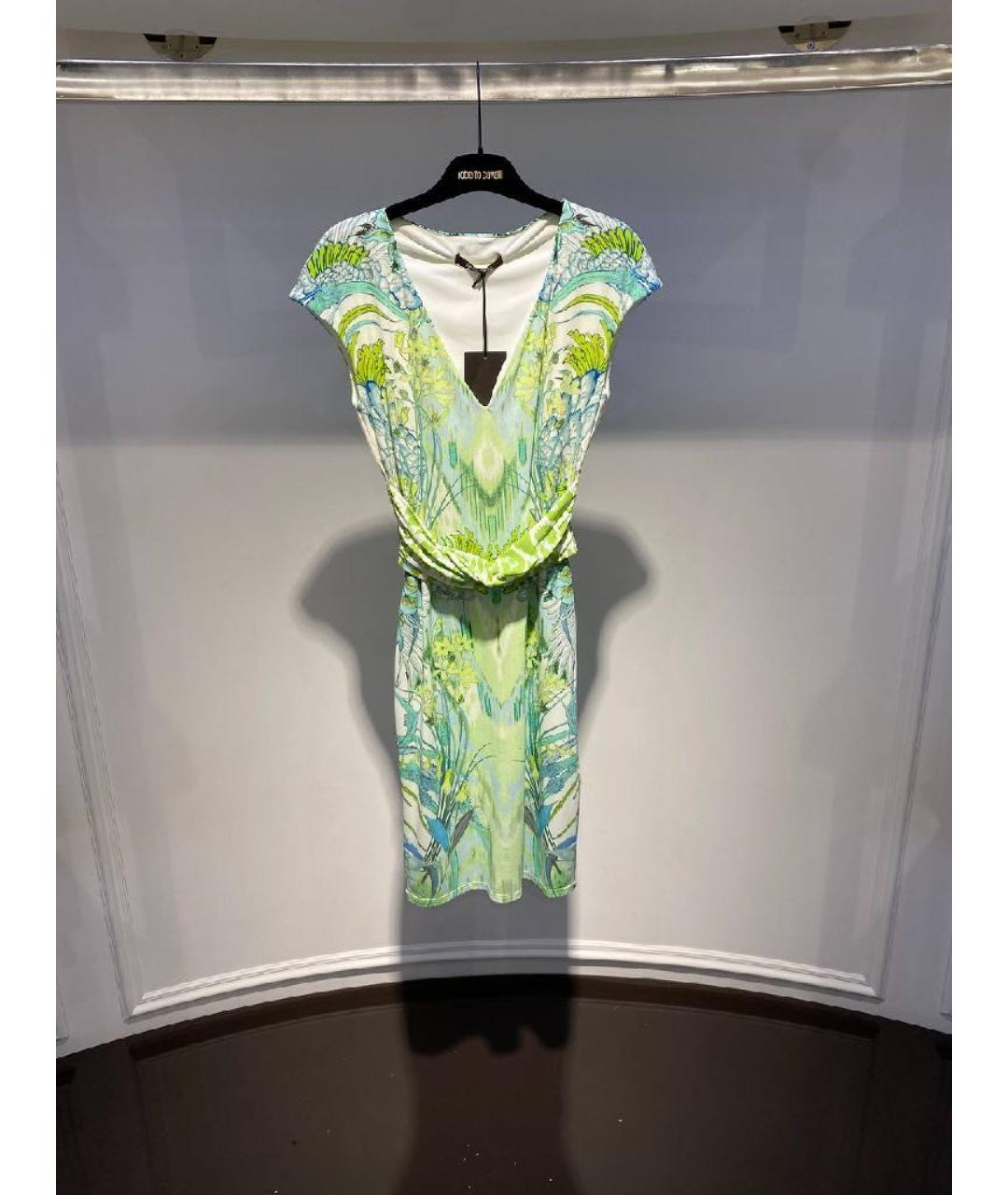 ROBERTO CAVALLI Салатовыое повседневное платье, фото 3