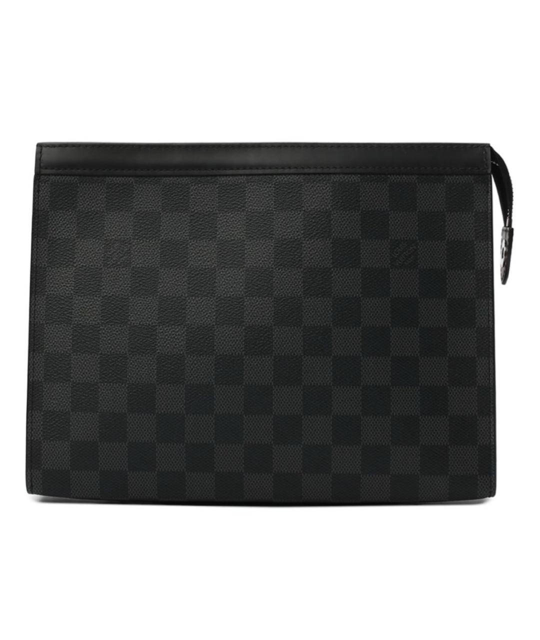 LOUIS VUITTON Черная кожаная папка для документов, фото 1