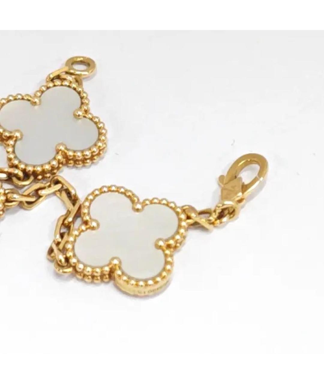 VAN CLEEF & ARPELS Белый браслет из желтого золота, фото 5