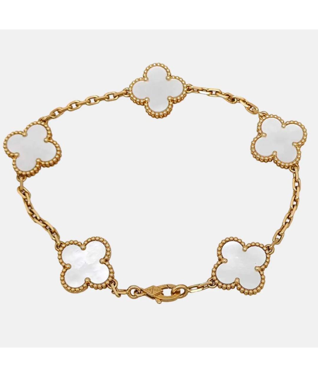 VAN CLEEF & ARPELS Белый браслет из желтого золота, фото 2