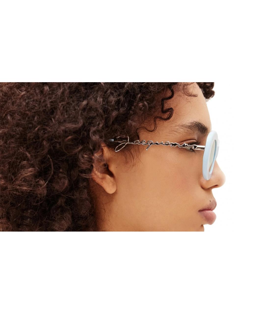 JACQUEMUS Голубые пластиковые солнцезащитные очки, фото 7