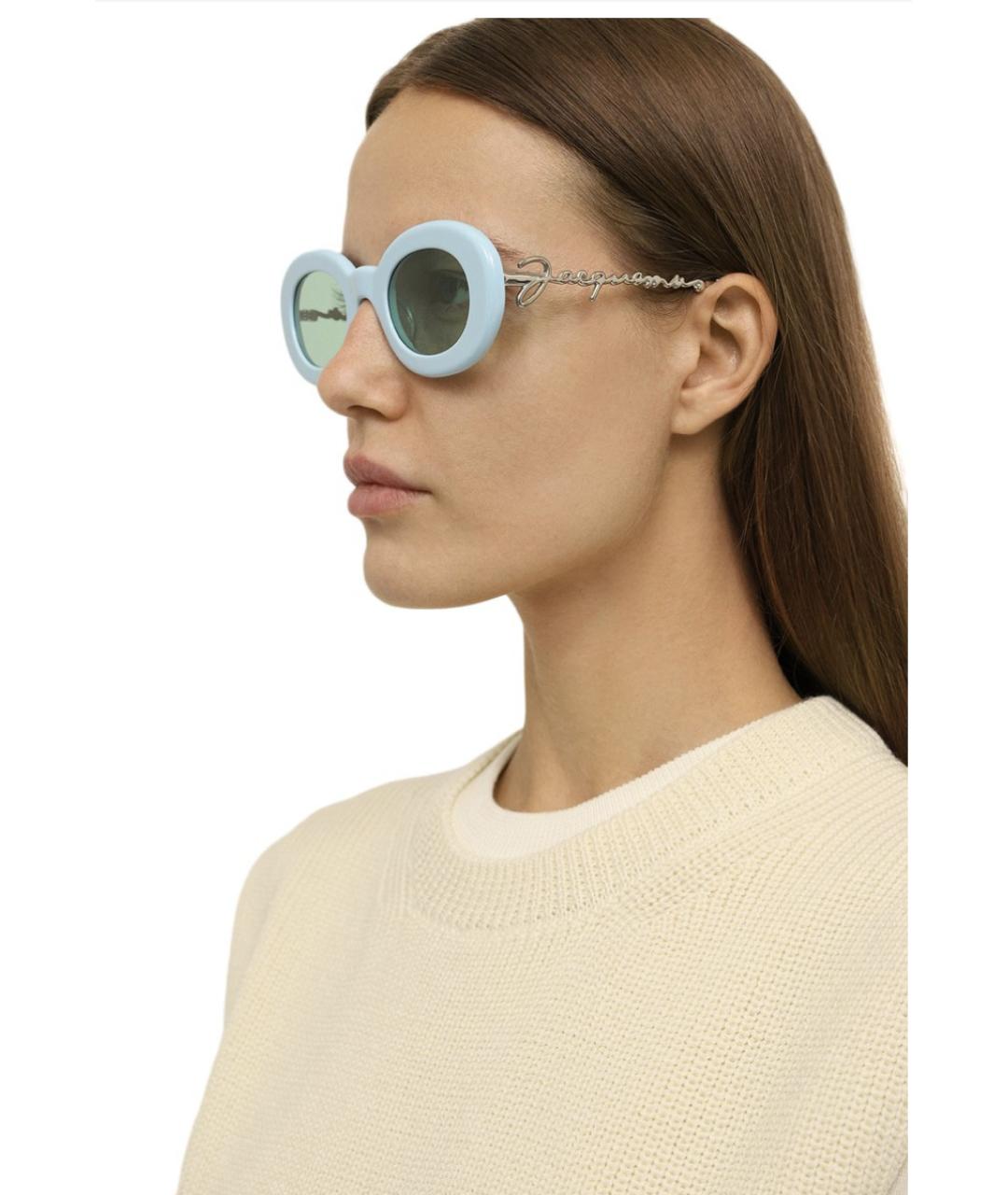 JACQUEMUS Голубые пластиковые солнцезащитные очки, фото 5