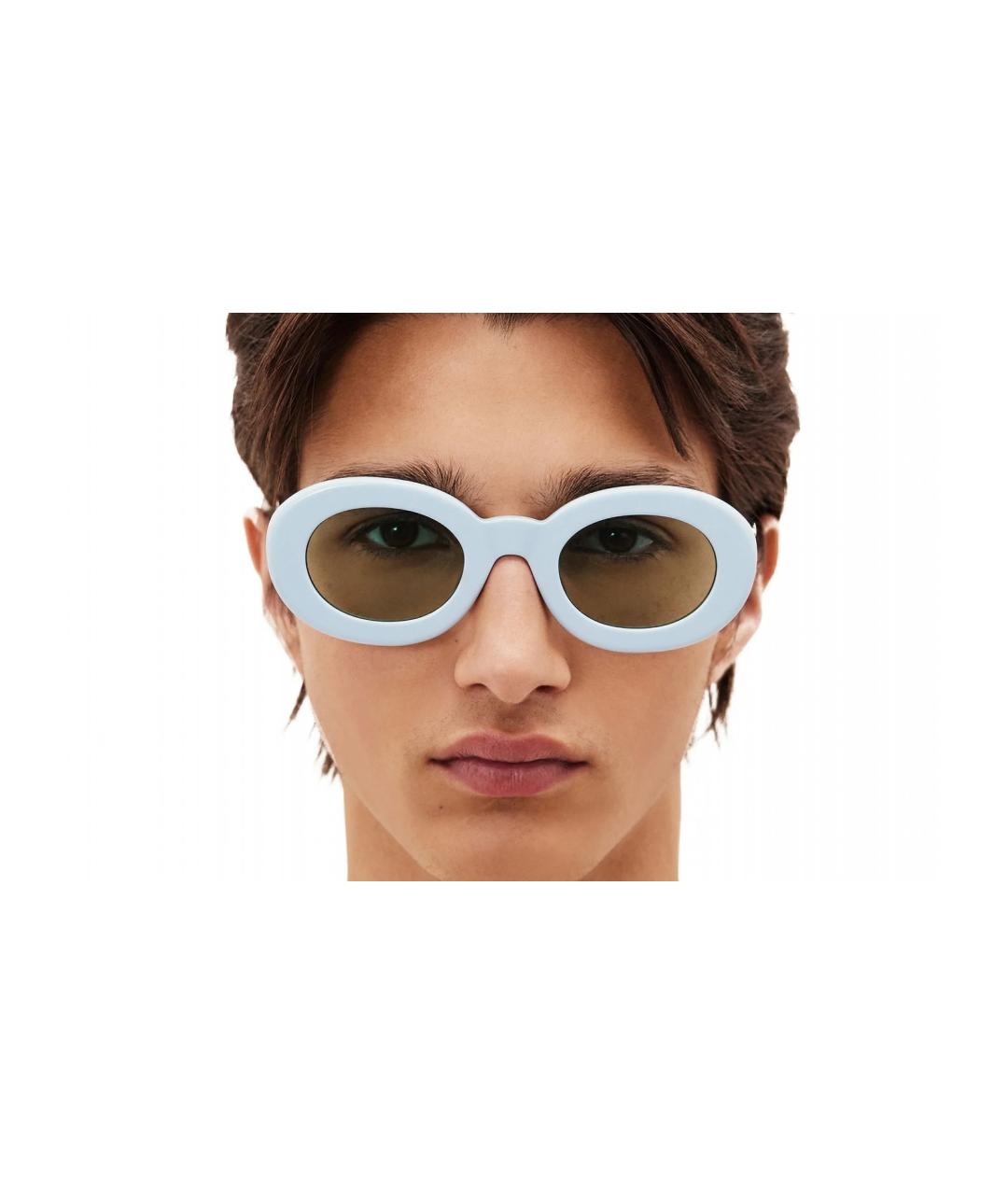 JACQUEMUS Голубые пластиковые солнцезащитные очки, фото 8