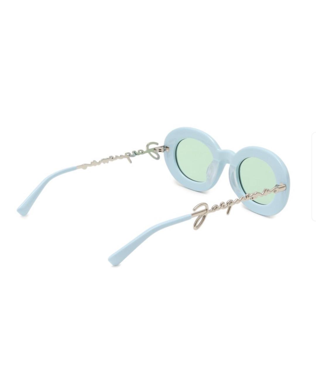 JACQUEMUS Голубые пластиковые солнцезащитные очки, фото 4