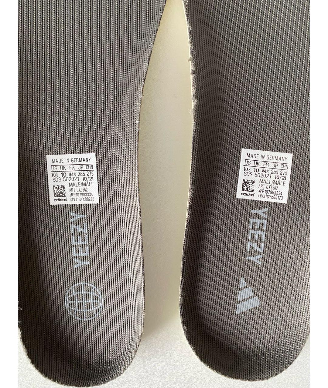 ADIDAS YEEZY Серые текстильные низкие кроссовки / кеды, фото 6
